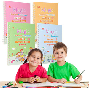 Cuaderno mágico personalizado para niños, práctica mágica, libro <span class=keywords><strong>de</strong></span> caligrafía, ranuras reutilizables, cuaderno, libro mágico <span class=keywords><strong>de</strong></span> escritura a mano - Product Image 1