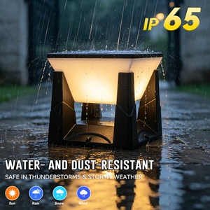 Lámpara Solar para Poste, IP65 Impermeable, para Jardín, <span class=keywords><strong>Pilar</strong></span>, Valla, Puerta, Columna, 15cm 20cm, Alto Brillo - Product Image 1