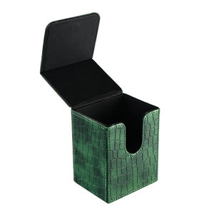 Y Y Factory Direct Custom PU Leather Cover Deck Box Game Card Storage Box Leather Card Box - Product Image 1