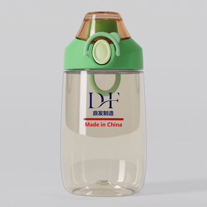 Botol Minum Portabel DingFa Khusus Pelajar dengan Kapasitas Besar 450ml, Tutup Tekan Satu Tombol, Dapat Dicuci
