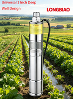Pompe à eau solaire hors réseau LONGBIAO 3YYS DC 72V à haute pression, pompe à vis en fonte améliorée pour puits profonds, pour zones isolées, avec relance automatique