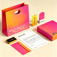 Sacs cadeaux en papier de luxe avec poignées découpées, logo personnalisé, pour vêtements, sous-vêtements, commerce de détail, magasin