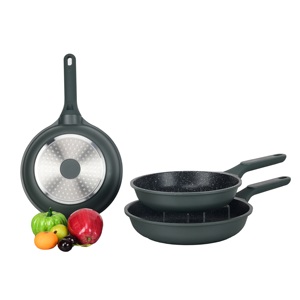 BESCO stock aluminum deep frying pan marble non stick aluminum cookware set induction