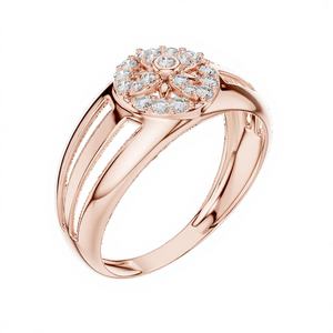 Luxury Diamond Engagement Ring <b>for</b> <b>Women</b> | Round Diamond Cluster Designer Bridal Ring |Custom OEM ODM Fine Jewelry Manufacturer - Product Image 1