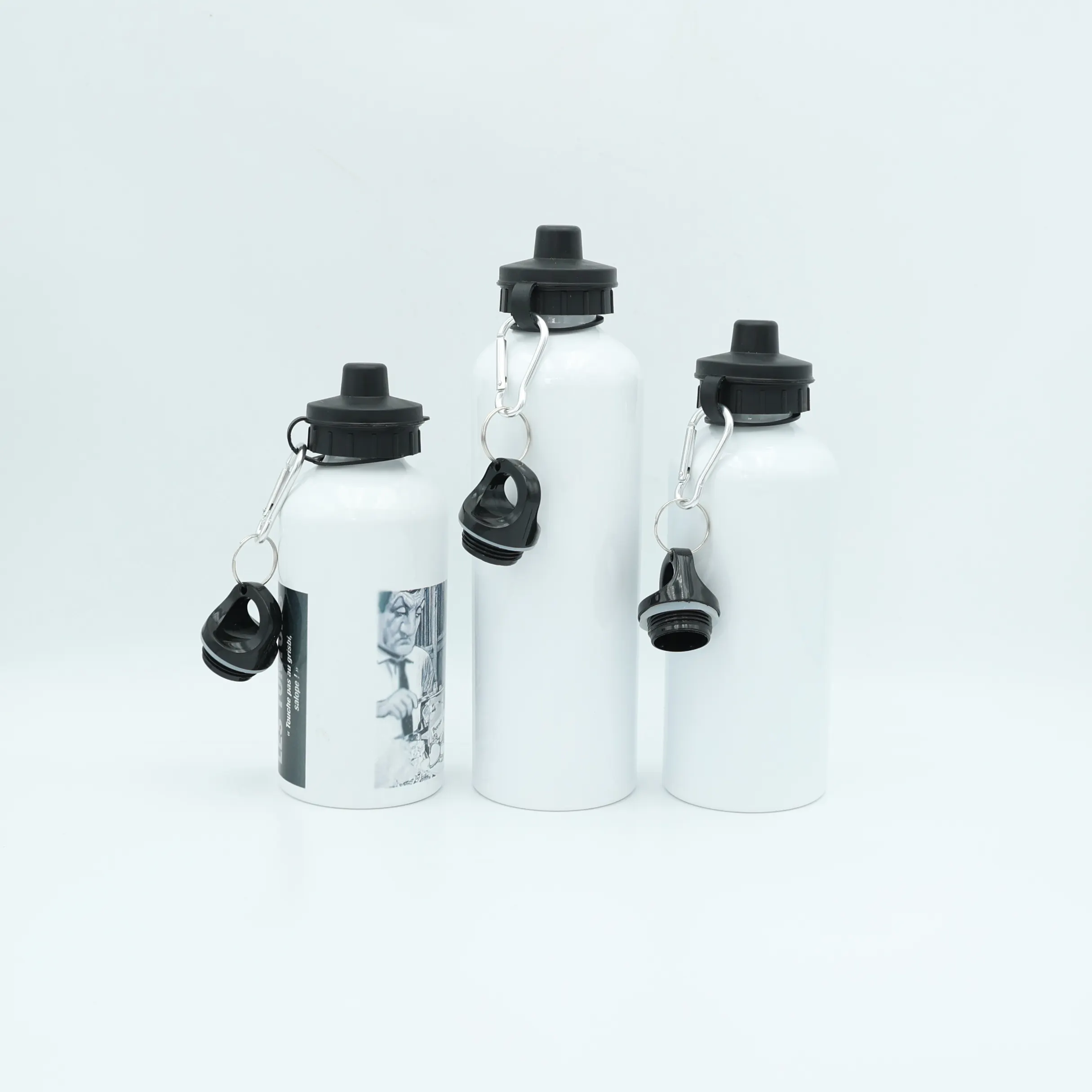 Bouteille d'eau en aluminium pour sublimation, tasses avec logo personnalisé, vente en gros, ml