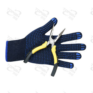 Gants de travail de sécurité de travail tricotés en coton à pois en PVC Gant industriel à prix d'usine - Product Image 3