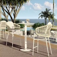 Mobilier de bar de luxe Chaises de bar Mobilier de restaurant d'hôtel moderne Chaises de tabouret de cuisine d'extérieur