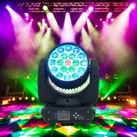 Lampu LED Panggung Disko Gereja Dj 4-in-1 19X15W RGBW Moving Head dengan Kontrol DMX512 Sudut Sinar 10-60 IP20 16200 Lumens
