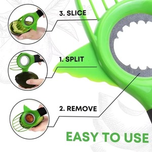 Éplucheur de fruits 3 en 1, coupe-avocat, éplucheur de noix de karité, couteau en plastique, séparateur de pulpe, outils de cuisine, gadgets de cuisine - Product Image 4