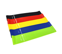 Juego De Mini bandas De bucle De resistencia De látex elástico De 5 colores, bandas gruesas De alta elasticidad De látex con bolsa De transporte Fitness