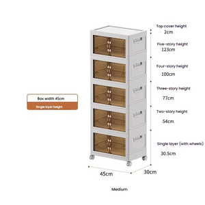 Vente en gros de boîtes de rangement pliables en <span class=keywords><strong>plastique</strong></span> PP à double porte ouverte bacs alimentaires modernes personnalisés <span class=keywords><strong>pour</strong></span> meubles de maison et salon - Product Image 1