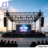 Estructura de exhibición portátil personalizada para iluminación de escenarios, truss de techo de aleación de aluminio con espiga para eventos y roadshows