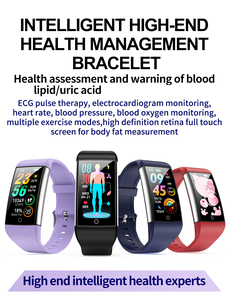 Bracelet intelligent de santé et de fitness avec ECG, mesure des lipides sanguins, de l'acide urique et de la graisse corporelle - Product Image 5