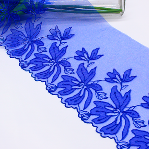 ソフトエコフレンドリーな花柄刺繍シフォンレース19cm女性用ランジェリーパジャマアクセサリー - Product Image 1