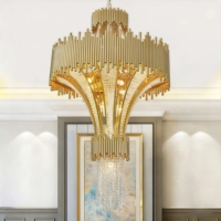 JYLIGHTING Luminaires sur mesure pour églises, hôtels, villas, escaliers, halls, lustres en cristal LED, luminaires suspendus au plafond