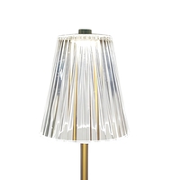 Lampe de table LED en cristal rechargeable à commande tactile et intensité variable, motif champignon nordique, sans fil, décorative pour la maison et la chambre à coucher