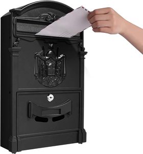 OEM Outdoor Mailbox European Aluminum <strong>Wall</strong> Mounted Courier <strong>Box</strong> <strong>Post</strong> <strong>Box</strong> Secure Letterbox Outside Mailboxes - Product Image 1