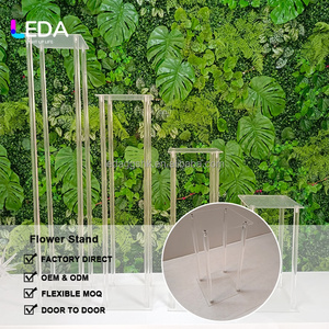 Base de Metal Transparente Clásica de Alta Calidad LEDA, Centro de Mesa, Soporte para Flores para Decoración de Bodas y Fiestas - Product Image 2