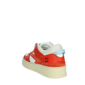 D.A.T.E. Sneakers Donna W401-TO-BC-HT Bianche e Rosse in Tela, Scarpe Trendy Taglia 37 - Product Image 2