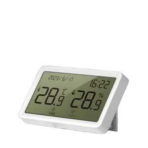 Deli LE506 thermometer white large screen display indoor household high-precision electronic dry temperature and humidity