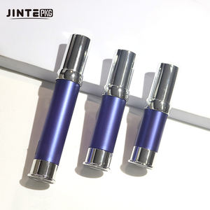 Flacons bleus à pompe sans air en aluminium de 30 ml, blancs avec bouchons argentés pour soins de la peau, sérum pour le <span class=keywords><strong>visage</strong></span> - Product Image 3