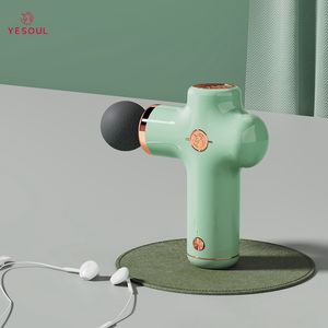 Pistolet de <span class=keywords><strong>massage</strong></span> électrique à 3 vitesses réglables, nouveau, mini poche, rehausseur de muscles profonds, percussion de tissus, avec 4 têtes - Product Image 5