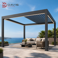 Maßgefertigte Einziehbare Pergola, Aluminium-Pavillon mit Elektrischem Dachsystem für Großhandel und Projektlieferung