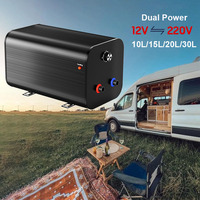 Chauffe-eau électrique domestique et de camping de haute qualité 300W 15/20L DC 12V/220V pour caravane, avec réservoir de stockage, classe d'efficacité énergétique