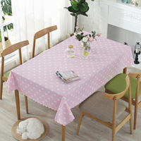 Conception Simple avec Polyester rose lin nappe tissu personnalisé blanc nappe en gros