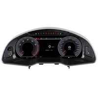 Dashboard LCD Digital HD 12,3 Inci Tahan Lama, Kluster Instrumen Digital, Antarmuka Video TPMS, Cocok Langsung untuk Audi R8 07-15, Warna Hitam, Merek Yuefu