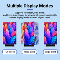 Écran publicitaire LED portable P1.53 P1.86 P2 P2.5, affichage LED pliable à trois volets, signalisation numérique pour exposition, centre commercial