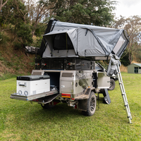 Petite remorque de camping Ecocampor Petite caravane de camping-car Mini remorques de camping-car tout-terrain avec essieu unique