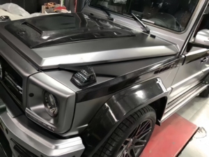 Nuovo <span class=keywords><strong>Paraurti</strong></span> in Fibra di Carbonio per <span class=keywords><strong>Mercedes</strong></span> <span class=keywords><strong>Classe</strong></span> G W463 - Montaggio Universale - Product Image 4