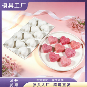 Heart Shape Silicone Cake Mold 12 Cavity Baking Utensil For Valentine's Day Dessert Mousse Chocolate Making - Product Image 5
