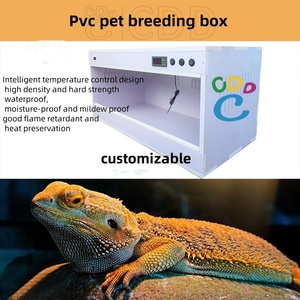 4x2x2 feet 120 gallon thương mại sang trọng màu đen PVC bò sát chăn nuôi lồng đơn giản rắn sưởi ấm đèn thông minh thằn lằn bò sát bao vây - Product Image 5