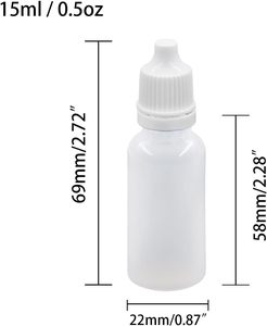 Botellas de Plástico Redondas y Exprimibles para Gotas Oftálmicas, de 5ml a 100ml, con Tapa a Prueba de Niños, Color Personalizado, Impresión Serigráfica - Product Image 2