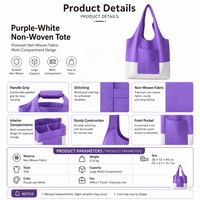 Sac fourre-tout en toile de coton réutilisable, couleur unie, best-seller, idéal pour les courses ou les étudiants (avec poche)