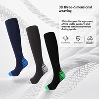 Chaussettes de sport pour hommes en fibre de bambou, de compression, antibactériennes et à séchage rapide, pour le marché international