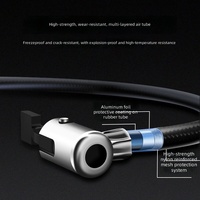 Compresseur d'air électrique portable sans fil rechargeable pour gonflage de pneus de voiture avec lumière LED