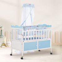 Parc de jeu portable JINS pour enfant, lit de voyage pour bébé, parc de jeu avec porte latérale, berceau en bois pour bébé