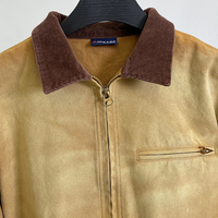 Veste de travail pour homme en toile robuste 12 oz, 100 % coton, style vintage délavé à l'acide, design personnalisé OEM, pour les travailleurs en hiver, look décontracté