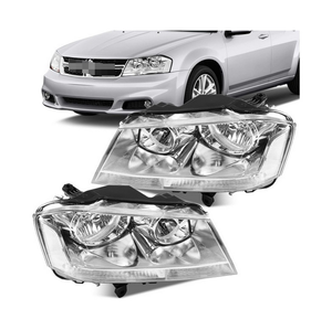 Remplacement de phares halogènes clairs de haute qualité pour 2008-2014 <span class=keywords><strong>Dodge</strong></span> <span class=keywords><strong>Avenger</strong></span> gauche + droite CH2502182 CH2503182 paire ensemble - Product Image 3