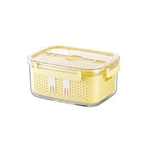Contenedor de Almacenamiento de Alimentos para Refrigerador de Alta Calidad con Cesta de Drenaje, Hermético, Libre de BPA - Product Image 1