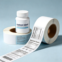 Étiquettes personnalisées autocollantes pour bouteilles, étiquettes d'emballage pour produits de santé et nutrition, étiquettes imperméables en rouleau, impression d'étiquettes pour bouteilles