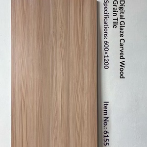 600x1200mm <strong>Wood</strong> Look Porcelain Tiles, Chinese Modern Style Full Body, Fine Carved Glazed <strong>Wood</strong> &amp; Raw Stone Texture - Product Image 2