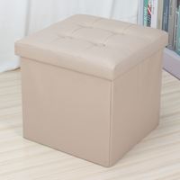 Pouf de rangement pliable en similicuir, repose-pieds, banc, tabouret pour la maison