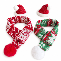 Ensemble écharpe et bonnet pour chien pour l'hiver et Noël, accessoires chauds pour les fêtes, pour chiens de taille moyenne à grande