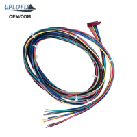 Cable de PVC de 10 pines con conector voladizo UL1007 22AWG multicolor de 72 pulgadas (1830 mm) con conector A2516-10Y para máquinas