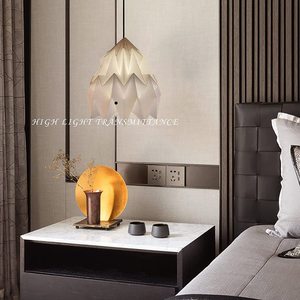 Nicro – <span class=keywords><strong>abat</strong></span>-<span class=keywords><strong>jour</strong></span> en papier <span class=keywords><strong>Origami</strong></span>, imperméable, Style nordique, Art créatif, lampe suspendue, fleur de cerisier, DIY - Product Image 5