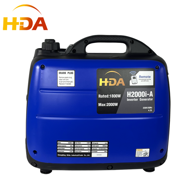 2KW Gasoline Sound Proof Genset Portable Inverter Generator 2000W Electric dynamo 220V Backcup Generator H2000i-A